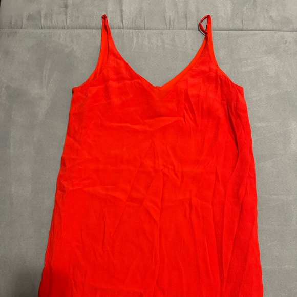 TOPSHOP Mini Orange Dress Sz 6 - Picture 2 of 4